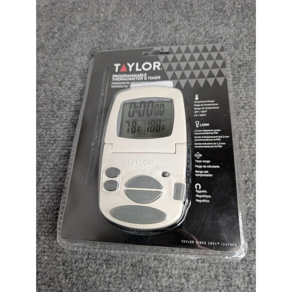 NEW Taylor Programmable Thermometer‎ & Timer 1470FS SEALED